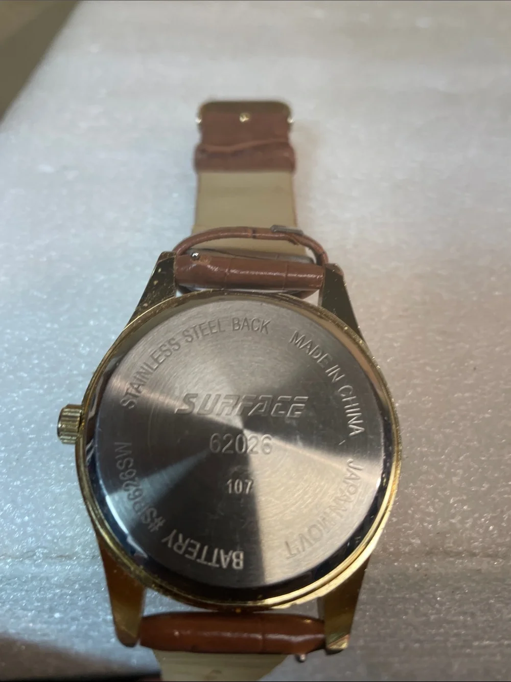 Men’s Gold Dial Brown Leather Strap Watch
